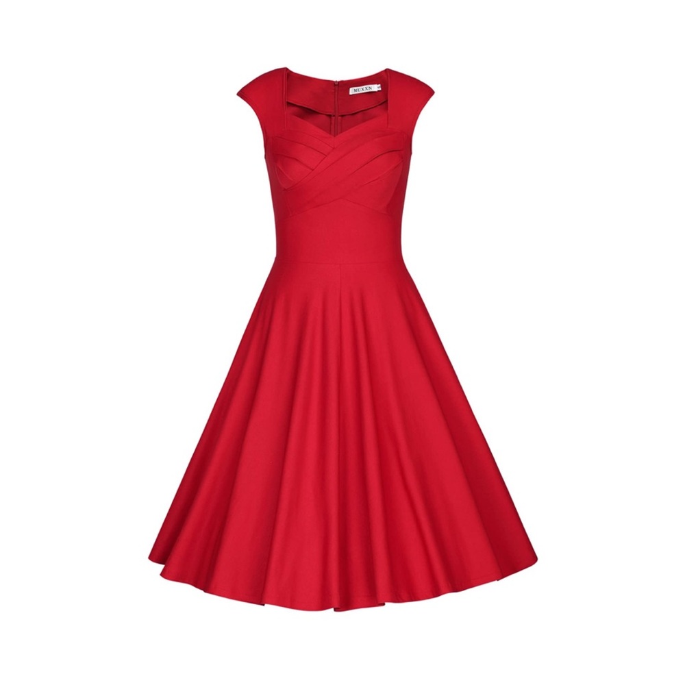 NWT Vintage Style Red Swing Dress Size Large